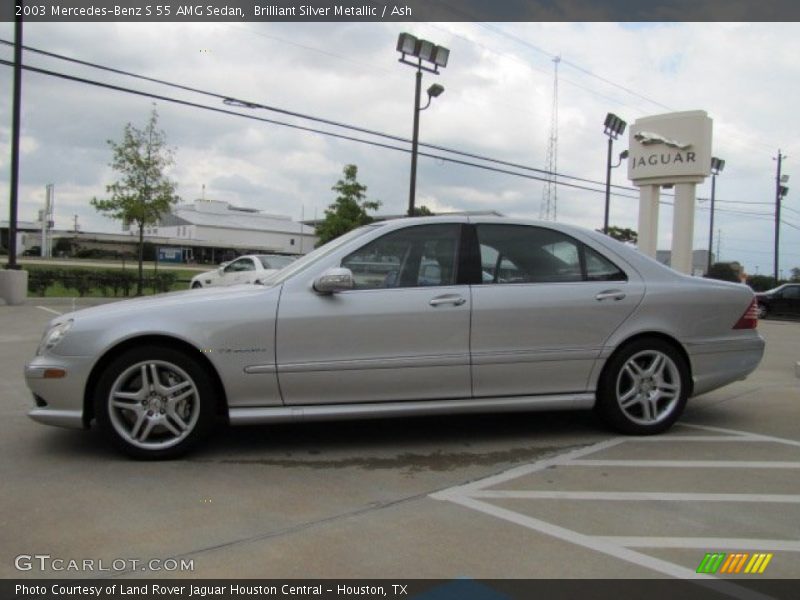 Brilliant Silver Metallic / Ash 2003 Mercedes-Benz S 55 AMG Sedan