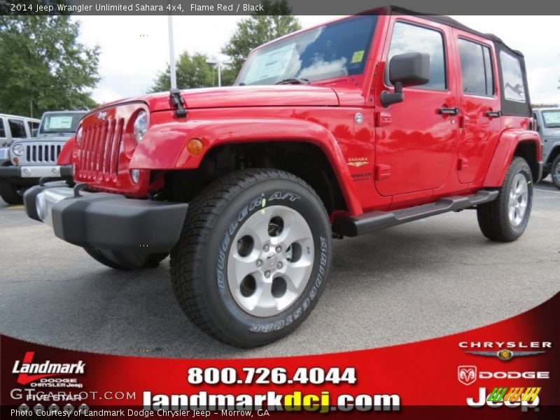 Flame Red / Black 2014 Jeep Wrangler Unlimited Sahara 4x4