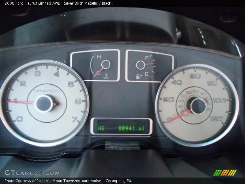 Silver Birch Metallic / Black 2008 Ford Taurus Limited AWD