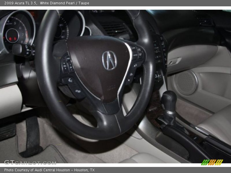 White Diamond Pearl / Taupe 2009 Acura TL 3.5