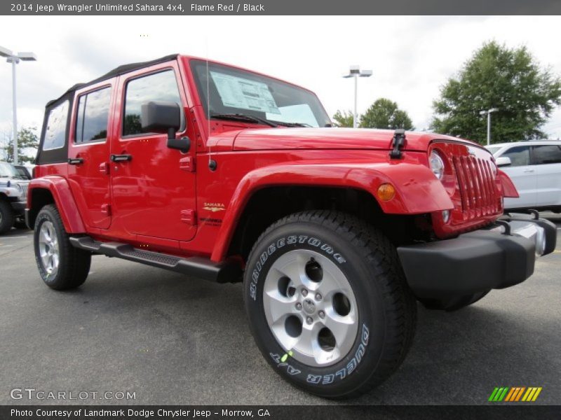 Flame Red / Black 2014 Jeep Wrangler Unlimited Sahara 4x4