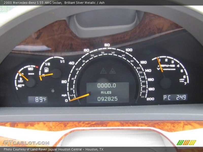 Brilliant Silver Metallic / Ash 2003 Mercedes-Benz S 55 AMG Sedan