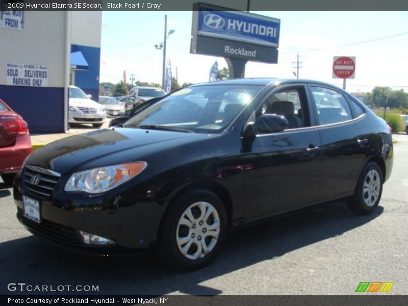 Black Pearl / Gray 2009 Hyundai Elantra SE Sedan