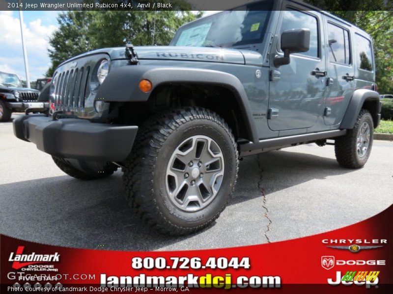 Anvil / Black 2014 Jeep Wrangler Unlimited Rubicon 4x4
