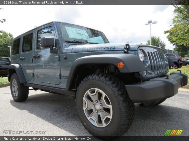 Anvil / Black 2014 Jeep Wrangler Unlimited Rubicon 4x4