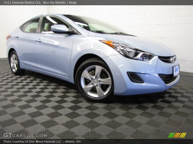Blue Sky Metallic / Beige 2011 Hyundai Elantra GLS