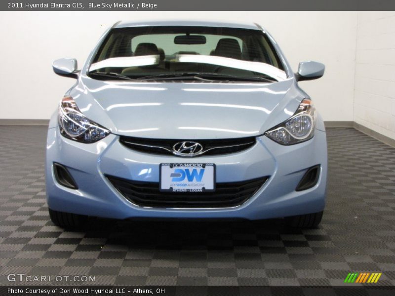 Blue Sky Metallic / Beige 2011 Hyundai Elantra GLS