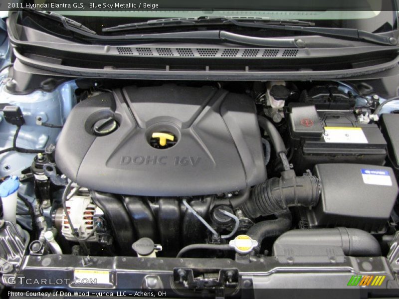 Blue Sky Metallic / Beige 2011 Hyundai Elantra GLS