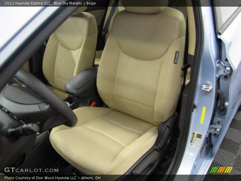 Blue Sky Metallic / Beige 2011 Hyundai Elantra GLS