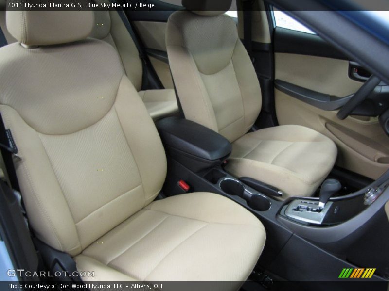 Blue Sky Metallic / Beige 2011 Hyundai Elantra GLS