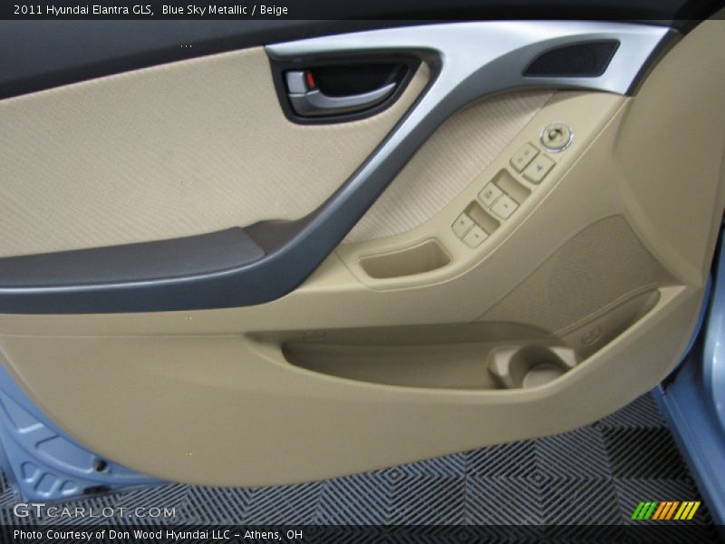 Blue Sky Metallic / Beige 2011 Hyundai Elantra GLS
