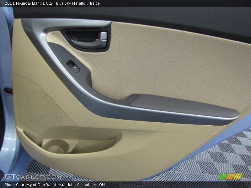 Blue Sky Metallic / Beige 2011 Hyundai Elantra GLS