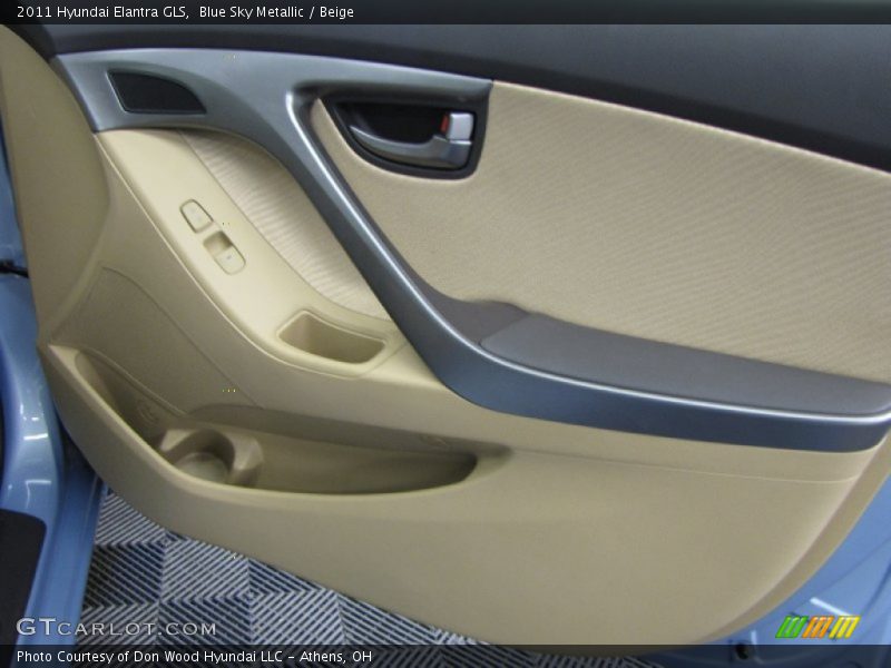 Blue Sky Metallic / Beige 2011 Hyundai Elantra GLS