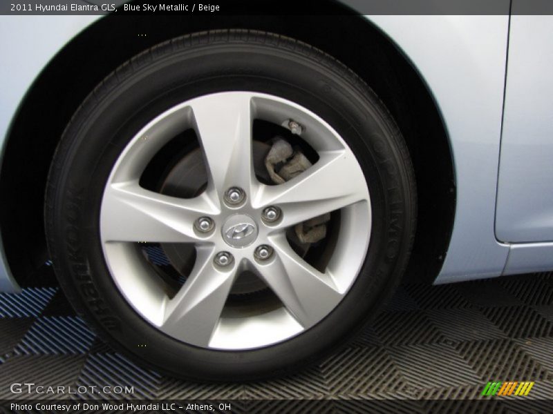 Blue Sky Metallic / Beige 2011 Hyundai Elantra GLS