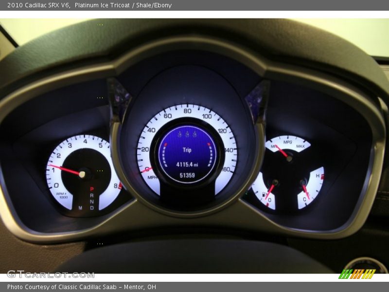 Platinum Ice Tricoat / Shale/Ebony 2010 Cadillac SRX V6