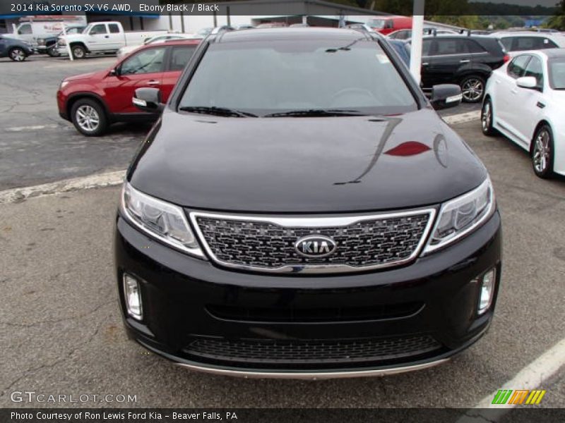 Ebony Black / Black 2014 Kia Sorento SX V6 AWD