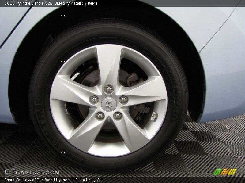 Blue Sky Metallic / Beige 2011 Hyundai Elantra GLS