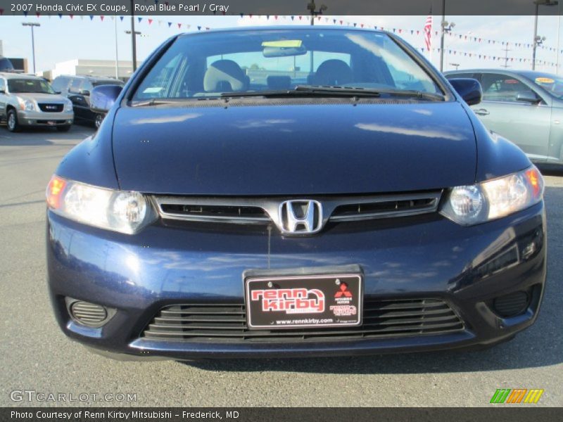 Royal Blue Pearl / Gray 2007 Honda Civic EX Coupe