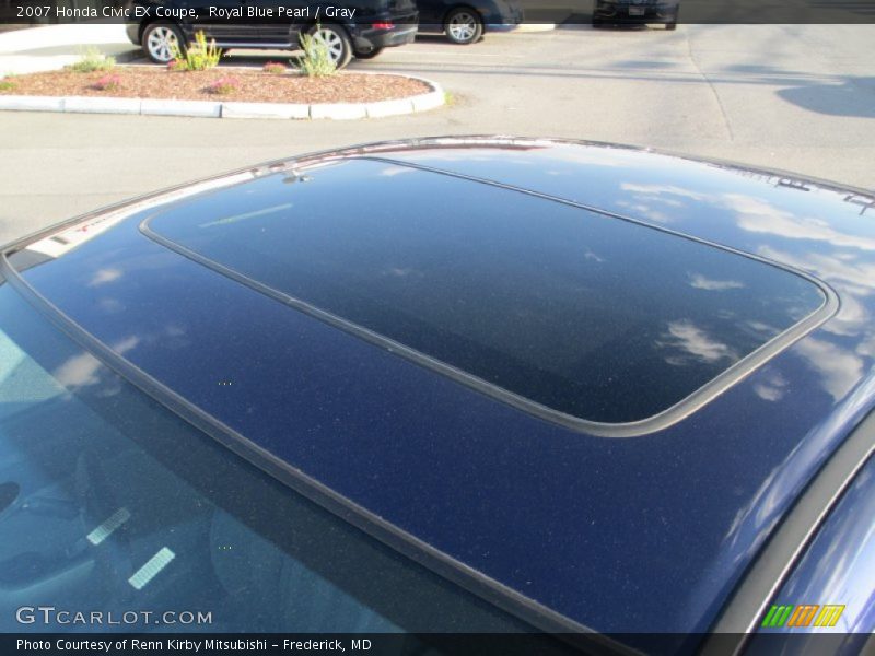 Royal Blue Pearl / Gray 2007 Honda Civic EX Coupe