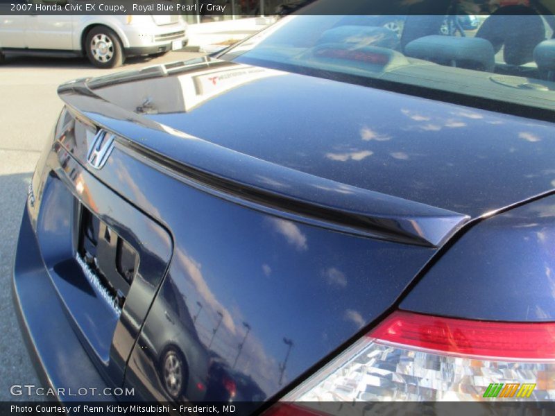 Royal Blue Pearl / Gray 2007 Honda Civic EX Coupe