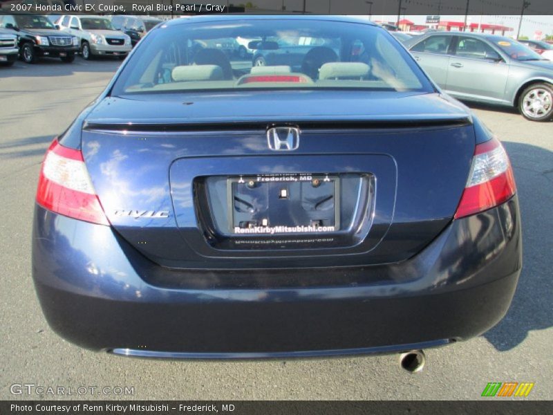 Royal Blue Pearl / Gray 2007 Honda Civic EX Coupe