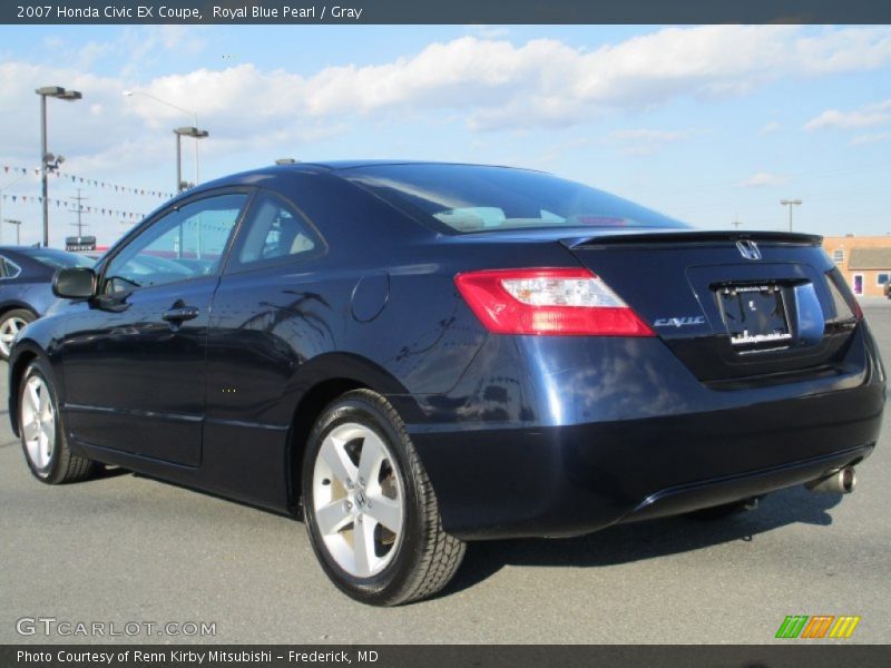 Royal Blue Pearl / Gray 2007 Honda Civic EX Coupe