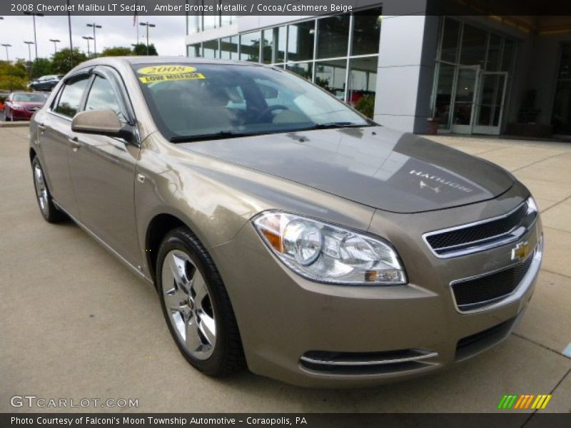 Amber Bronze Metallic / Cocoa/Cashmere Beige 2008 Chevrolet Malibu LT Sedan
