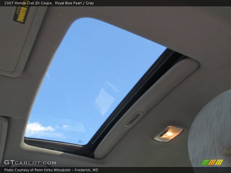 Royal Blue Pearl / Gray 2007 Honda Civic EX Coupe