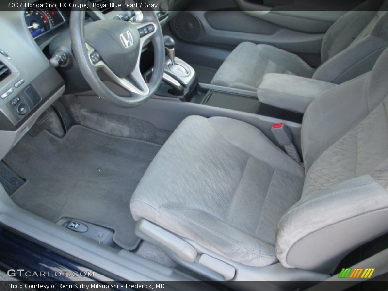 Royal Blue Pearl / Gray 2007 Honda Civic EX Coupe