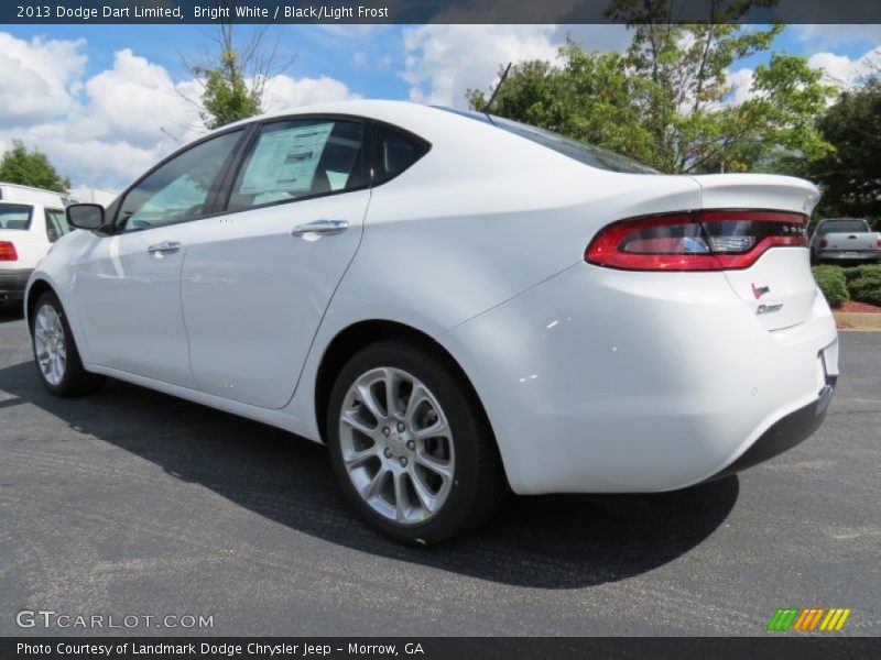 Bright White / Black/Light Frost 2013 Dodge Dart Limited