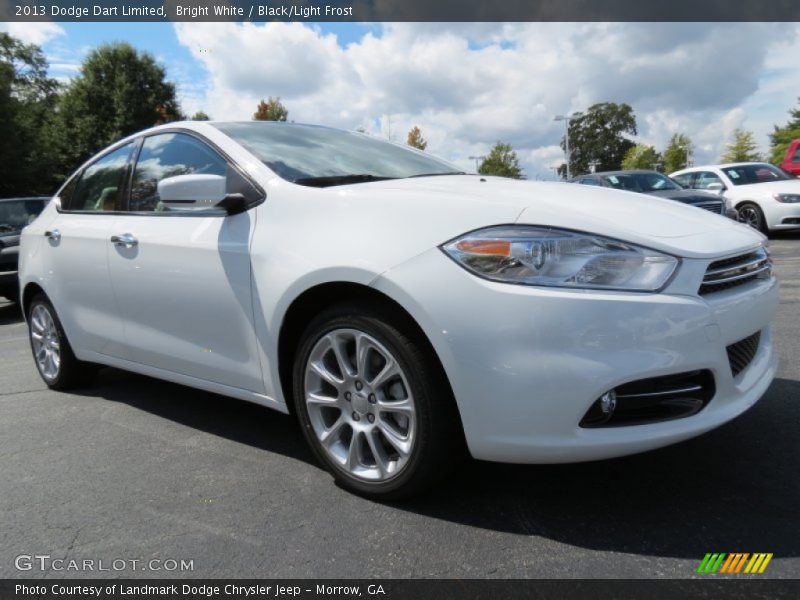 Bright White / Black/Light Frost 2013 Dodge Dart Limited