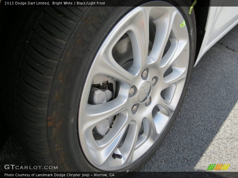 Bright White / Black/Light Frost 2013 Dodge Dart Limited