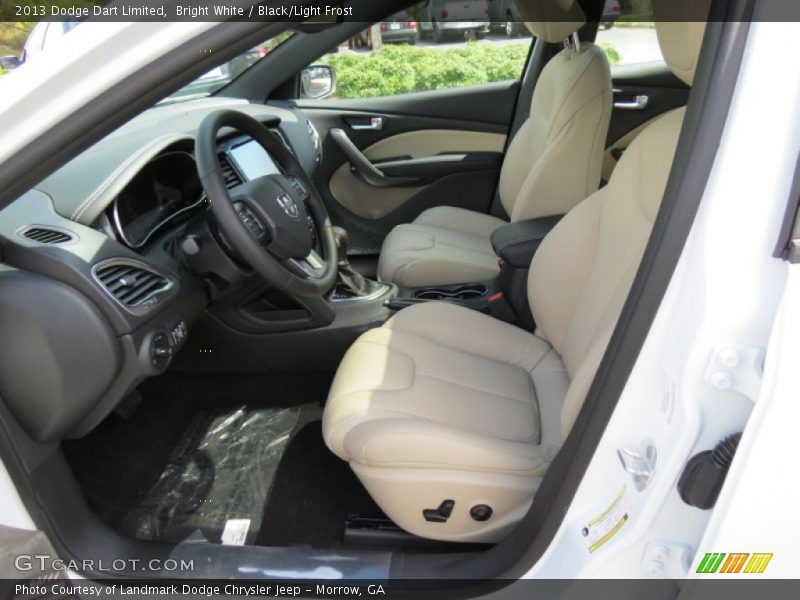 Bright White / Black/Light Frost 2013 Dodge Dart Limited