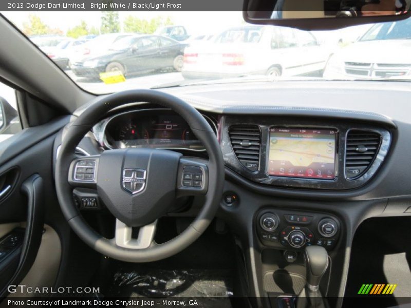 Bright White / Black/Light Frost 2013 Dodge Dart Limited