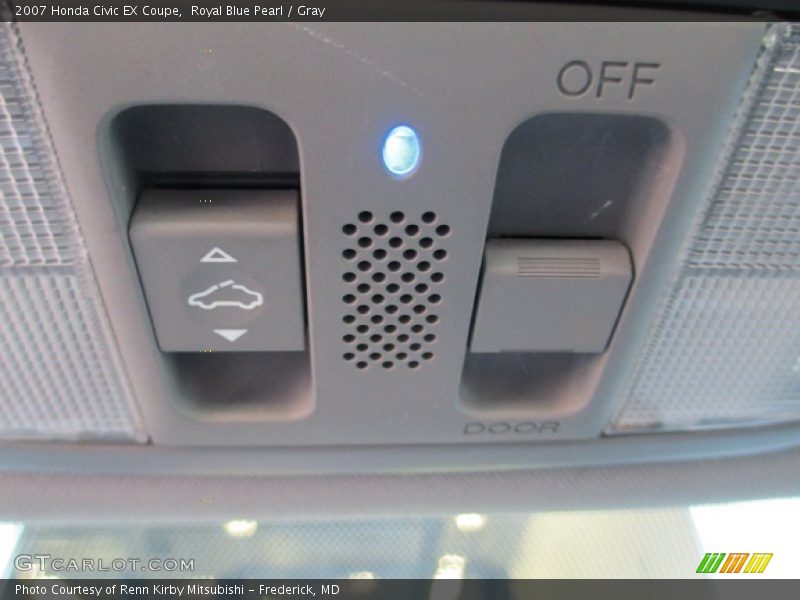 Royal Blue Pearl / Gray 2007 Honda Civic EX Coupe