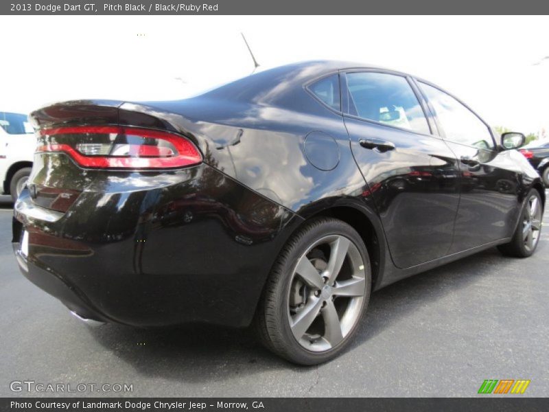 Pitch Black / Black/Ruby Red 2013 Dodge Dart GT