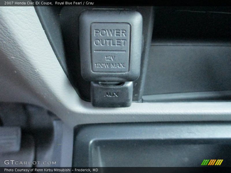Royal Blue Pearl / Gray 2007 Honda Civic EX Coupe
