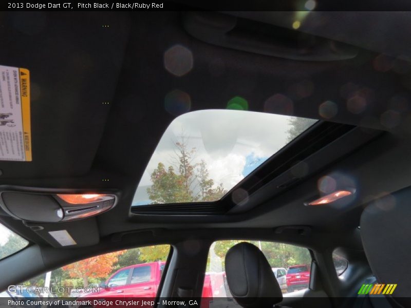 Pitch Black / Black/Ruby Red 2013 Dodge Dart GT