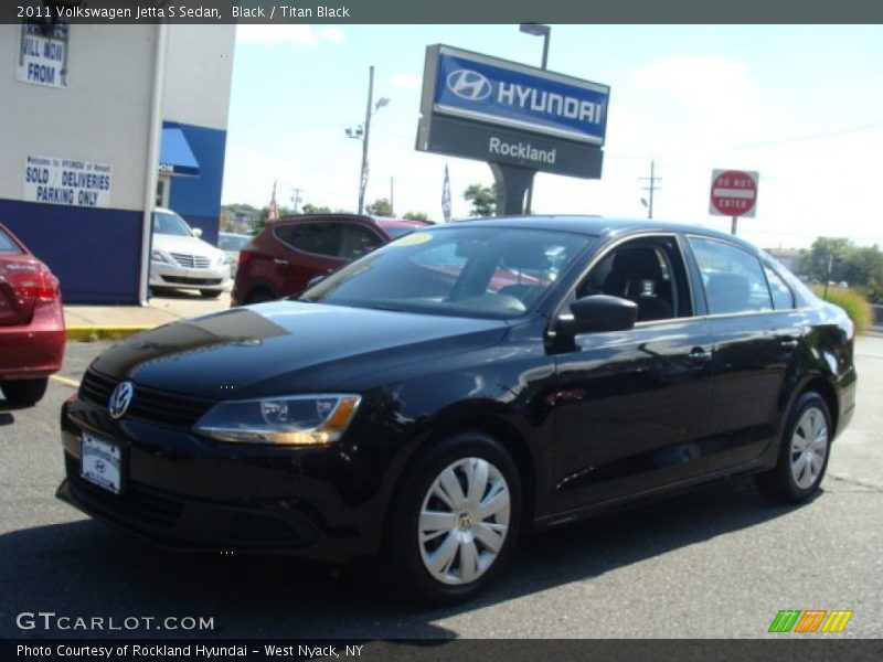 Black / Titan Black 2011 Volkswagen Jetta S Sedan