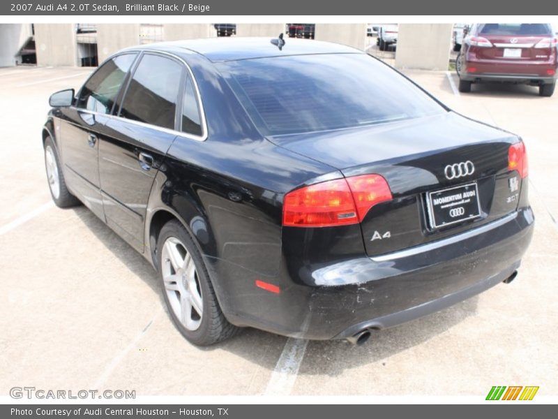 Brilliant Black / Beige 2007 Audi A4 2.0T Sedan