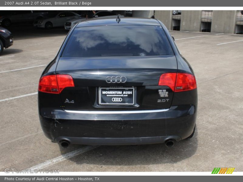 Brilliant Black / Beige 2007 Audi A4 2.0T Sedan