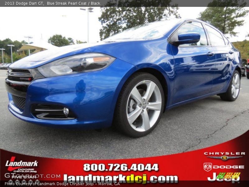 Blue Streak Pearl Coat / Black 2013 Dodge Dart GT