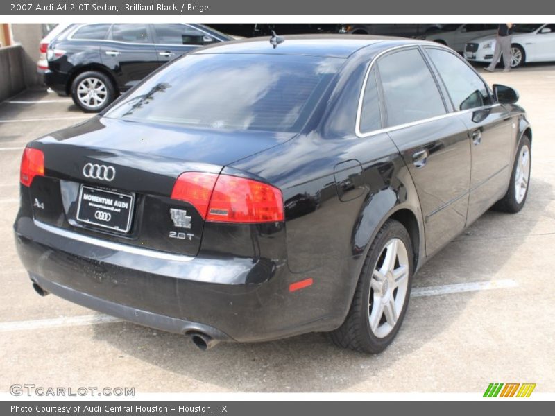 Brilliant Black / Beige 2007 Audi A4 2.0T Sedan