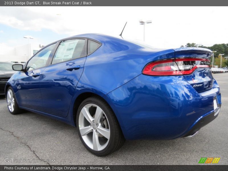 Blue Streak Pearl Coat / Black 2013 Dodge Dart GT