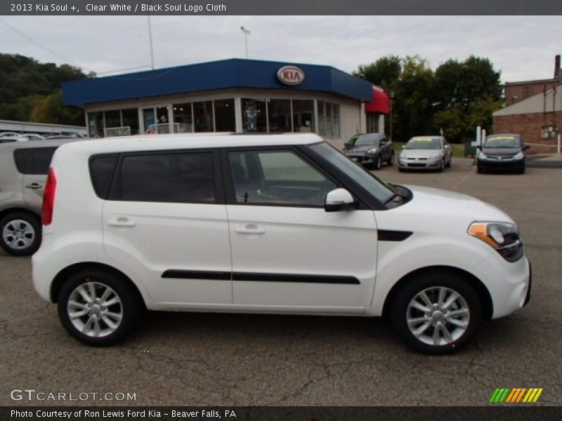 Clear White / Black Soul Logo Cloth 2013 Kia Soul +