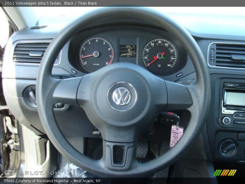 Black / Titan Black 2011 Volkswagen Jetta S Sedan