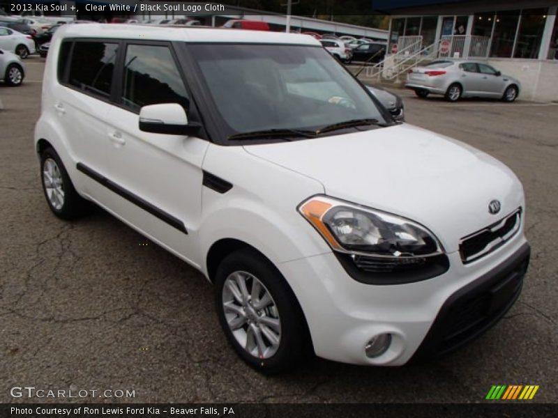 Clear White / Black Soul Logo Cloth 2013 Kia Soul +