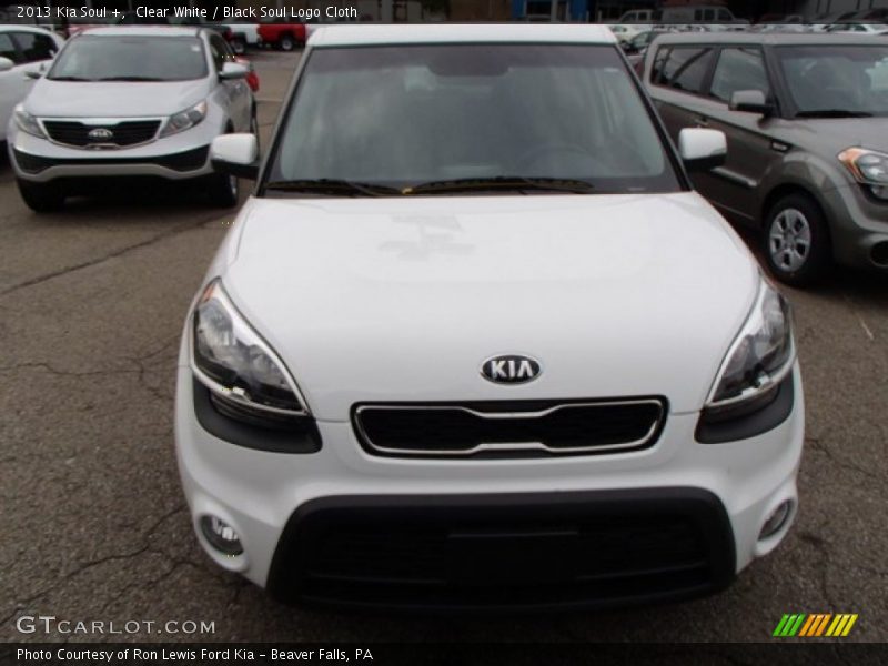 Clear White / Black Soul Logo Cloth 2013 Kia Soul +
