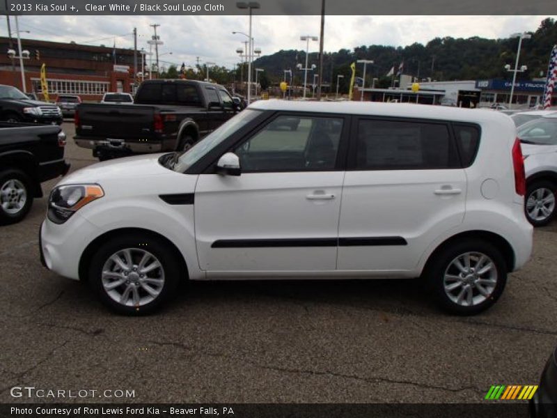 Clear White / Black Soul Logo Cloth 2013 Kia Soul +