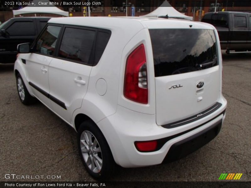 Clear White / Black Soul Logo Cloth 2013 Kia Soul +
